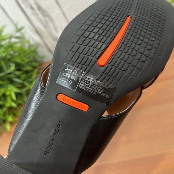 NWOT Rockport Alaina Buckle Total Motion Leather Slide Sandals Size 6.5 - Picture 11 of 11